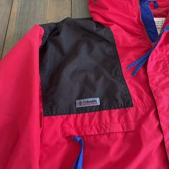 VINTAGE 90s Y2K Columbia Vamoose Ski Jacket Red Black Blue Men's Size Large (P8) - Picture 2 of 11